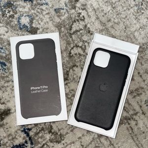 New in box Apple iPhone 11 Pro leather phone case- black
